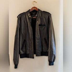 Members Only Leather Jacket Black